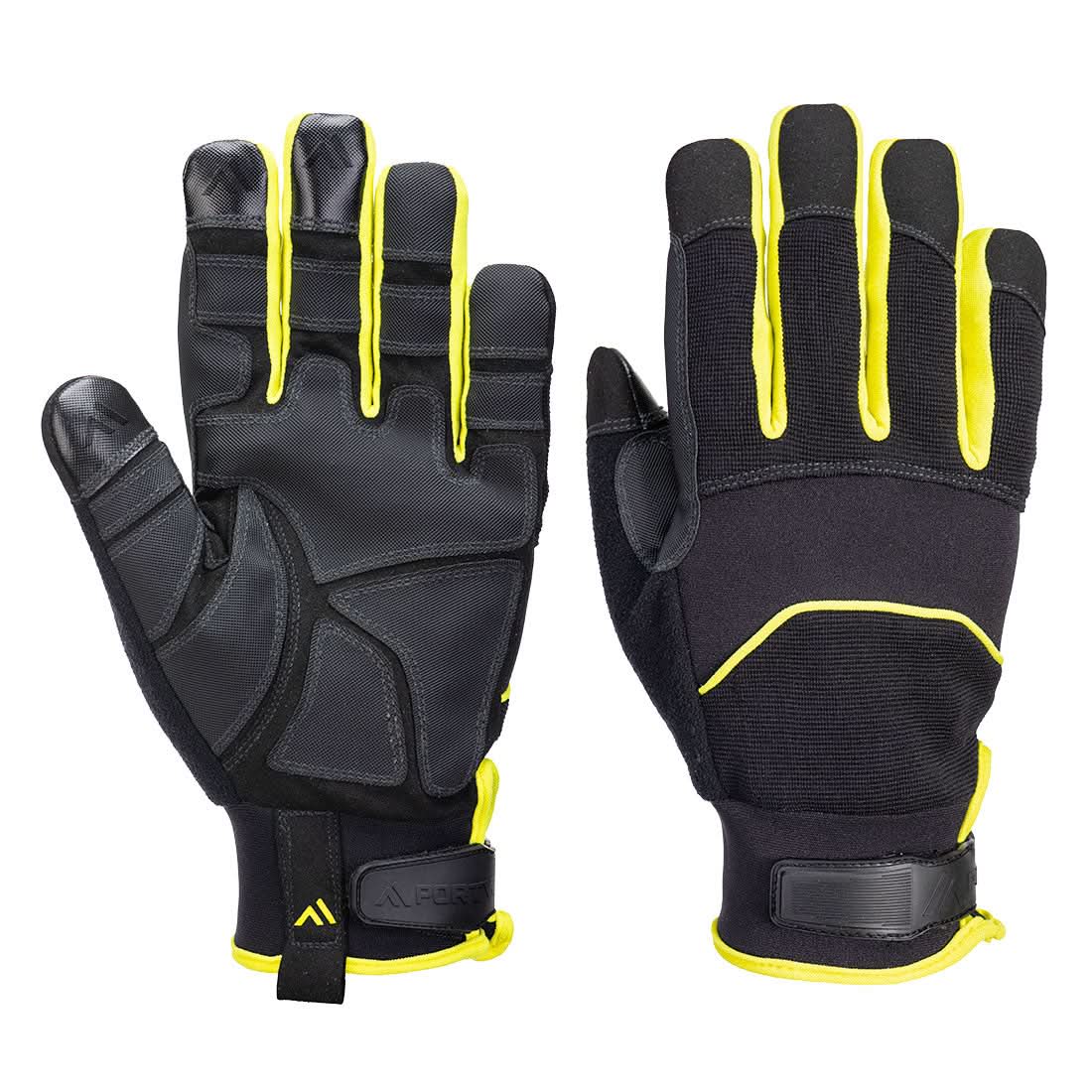 Portwest Needle Resistant Glove A792 - Black Yellow - Customisable Hand Protection