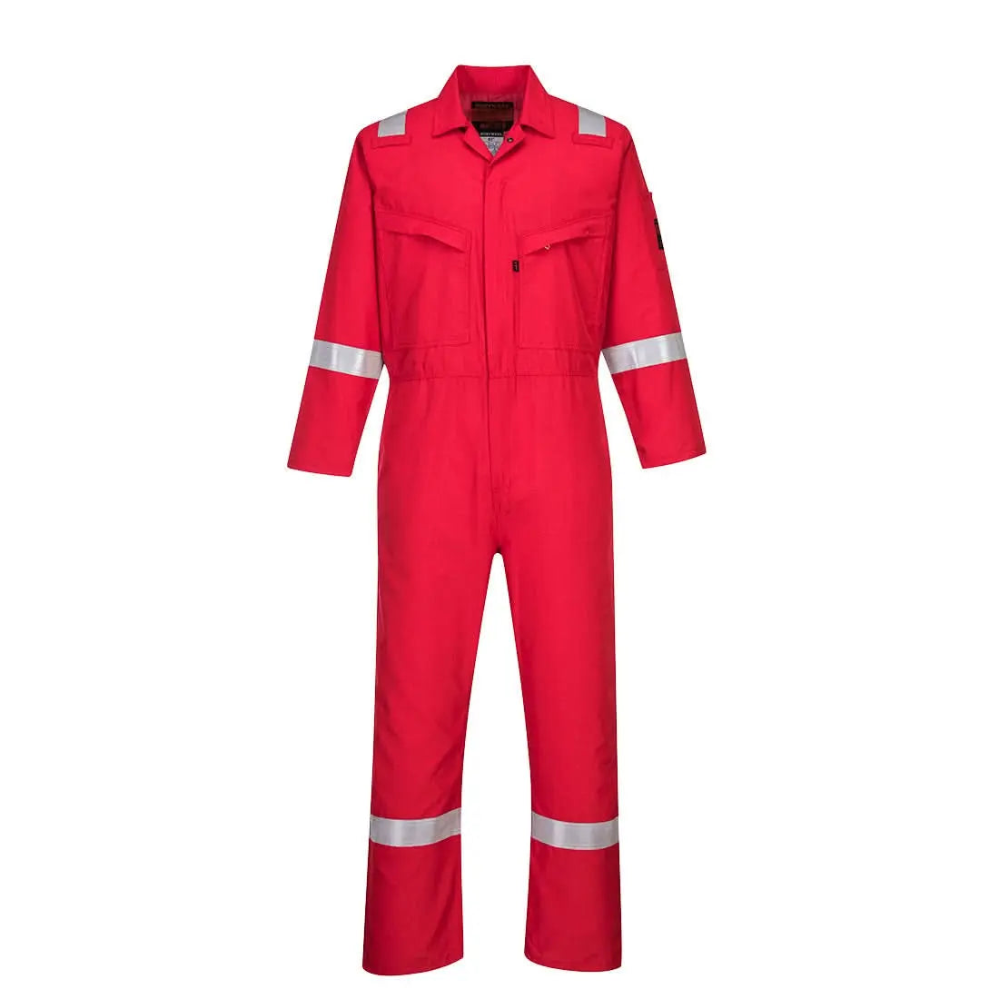 Portwest Araflame Silver Coverall AF73 - Red - Customisable Coveralls