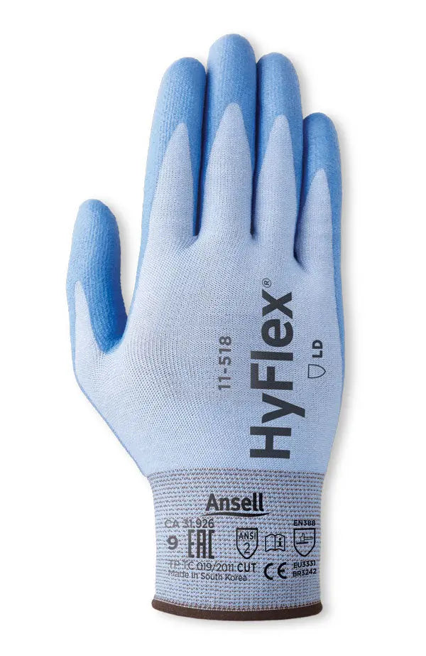 Ansell Hyflex Glove An11 518 - Blue - Customisable Cut Resistant