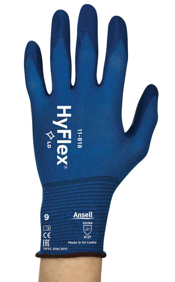 Ansell Hyflex Glove An11 818 - Blue - Customisable Nitrile