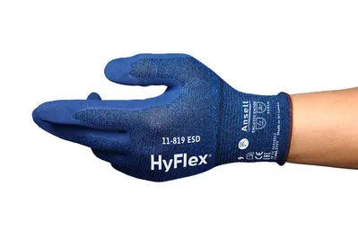 Ansell Hyflex Esd Touchscreen Glove An11 819 - Blue - Customisable Electrical