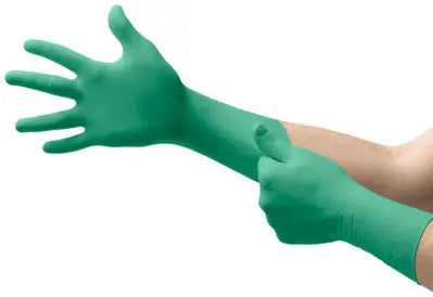 Ansell Touch N Tuff Pf Nitrile Extended Cuff An92 605 N - Green - Customisable Nitrile
