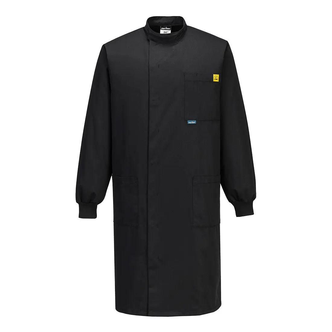 Portwest Anti-Static ESD Howie Coat - Black - Customisable