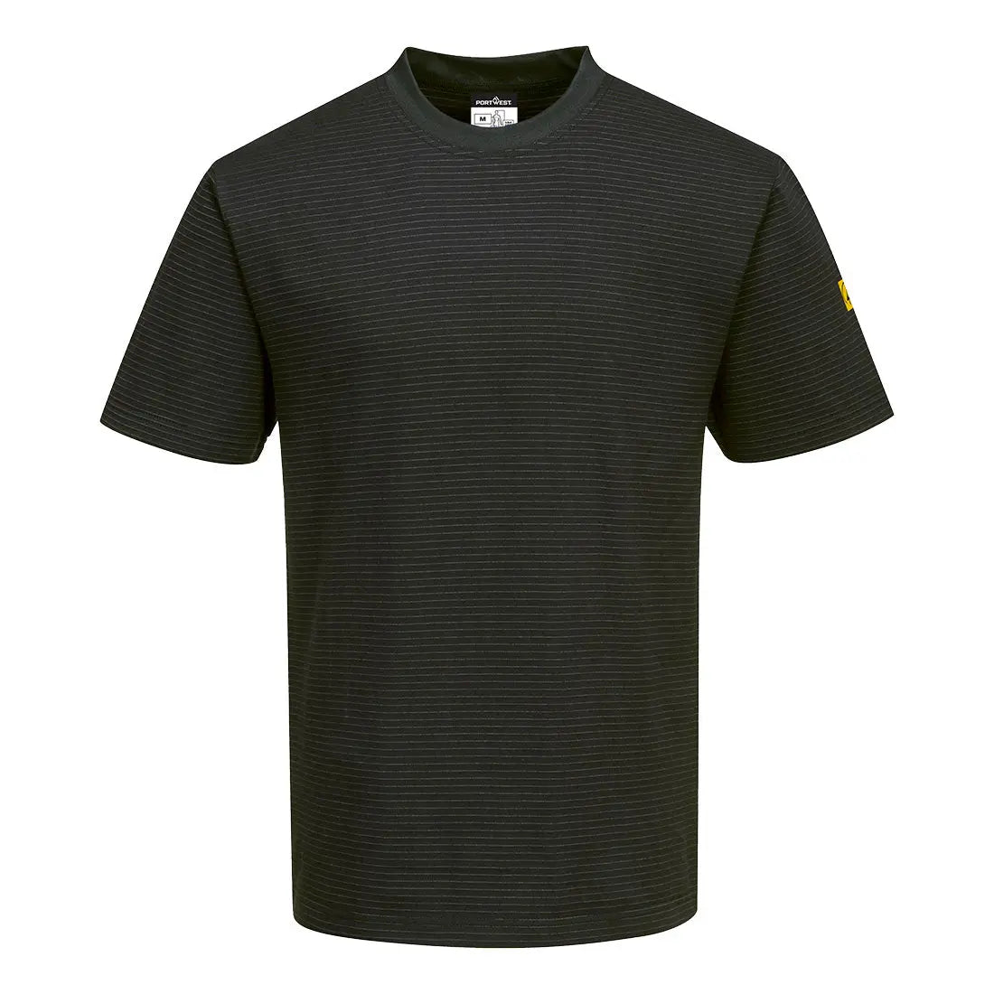 Portwest Anti-Static ESD T-Shirt S/S as20 - Black - Customisable T-Shirts