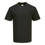 Portwest Anti-Static ESD T-Shirt S/S as20 - Black - Customisable T-Shirts