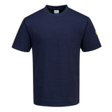 Portwest Anti-Static ESD T-Shirt S/S as20 - Navy - Customisable T-Shirts