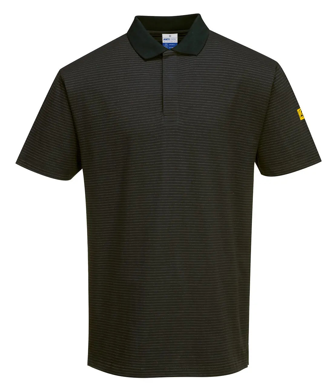 Portwest Anti-Static ESD Polo Shirt S/S - Black - Customisable