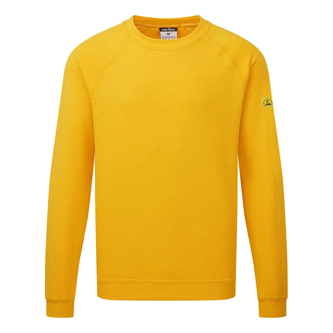 Portwest Anti-Static ESD Sweatshirt as24 - Deep Yellow - Customisable Sweatshirts
