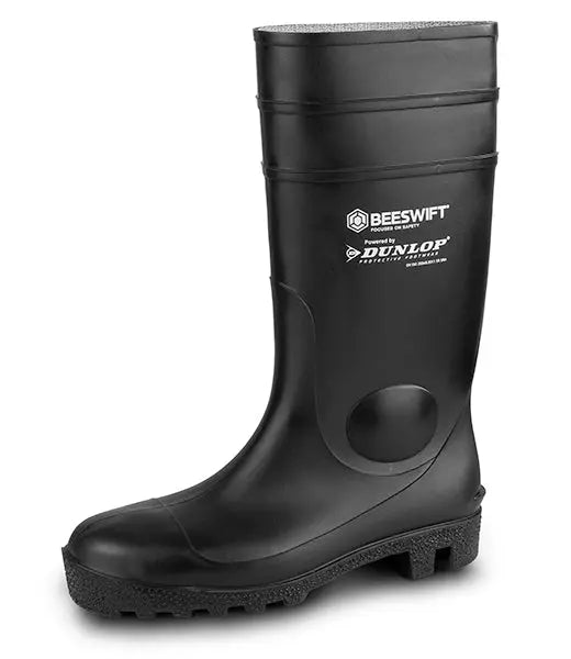 Dunlop Beeswift Full Safety Wellingtons Aston - Black - Customisable Wellingtons