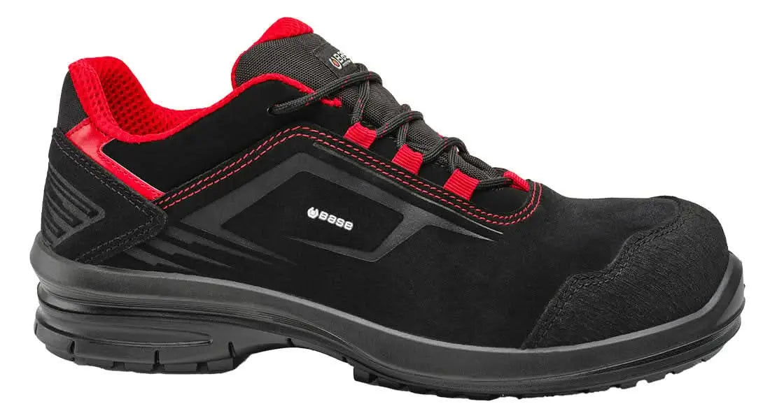 Portwest Dione Shoe S3L FO SR - Black Red - Customisable Footwear