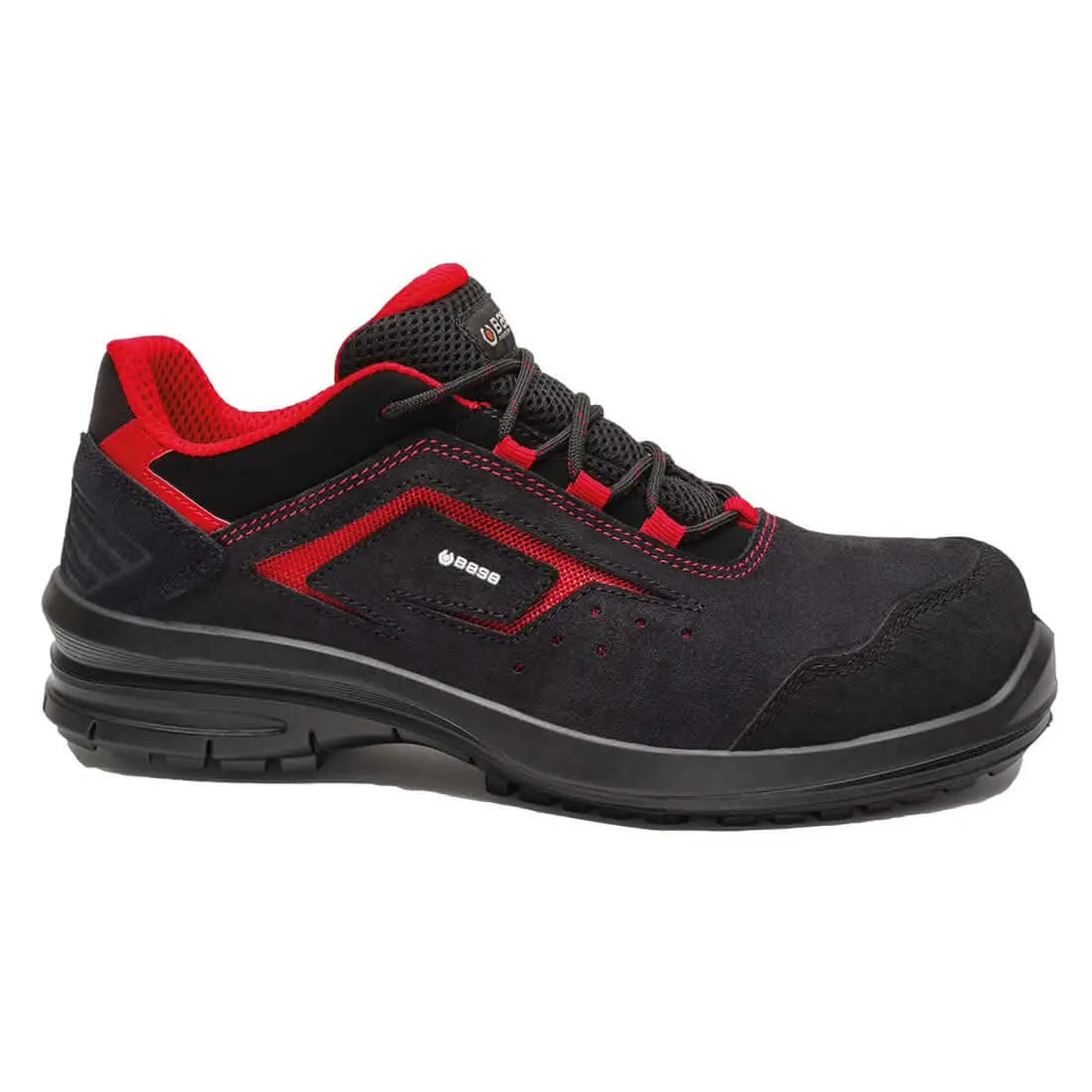 Portwest Eris Shoe S1PL FO SR - Black Red - Customisable Footwear