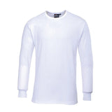 Portwest Thermal T Shirt Long Sleeve B123 - White - Customisable T-Shirts