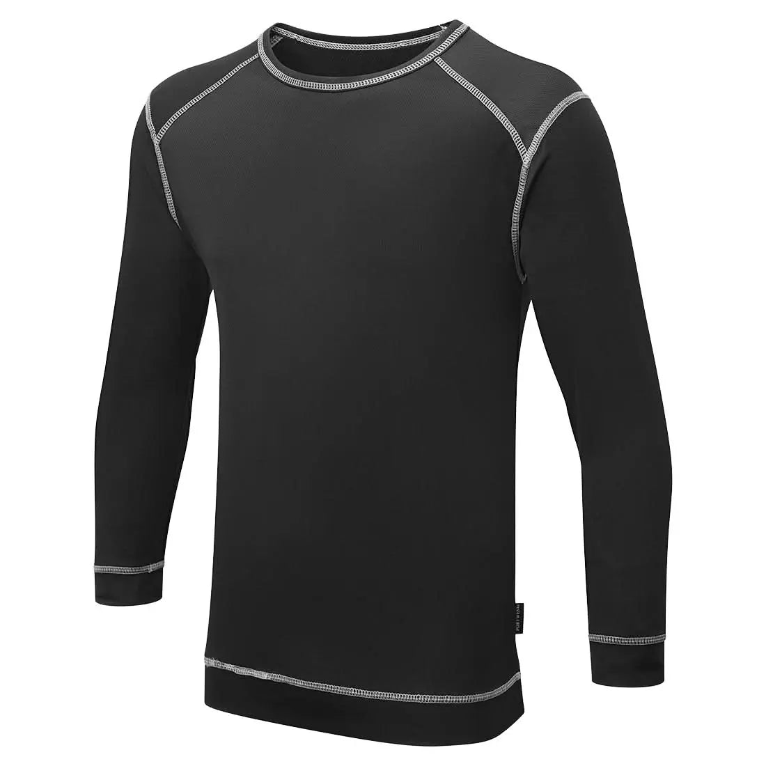 Portwest Base Pro Antibacterial Top B153 - Black - Customisable Baselayer