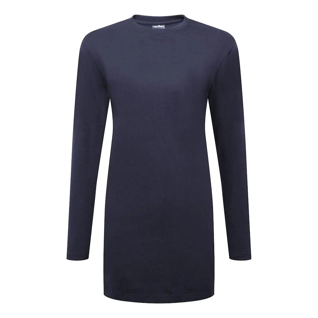 Portwest Womens Relaxed Fit T Shirt LS B194 - Navy - Customisable T-Shirts