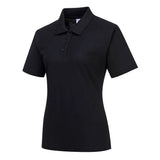 Portwest Naples WomenS Polo Shirt SS B209 - Black - Customisable Polos