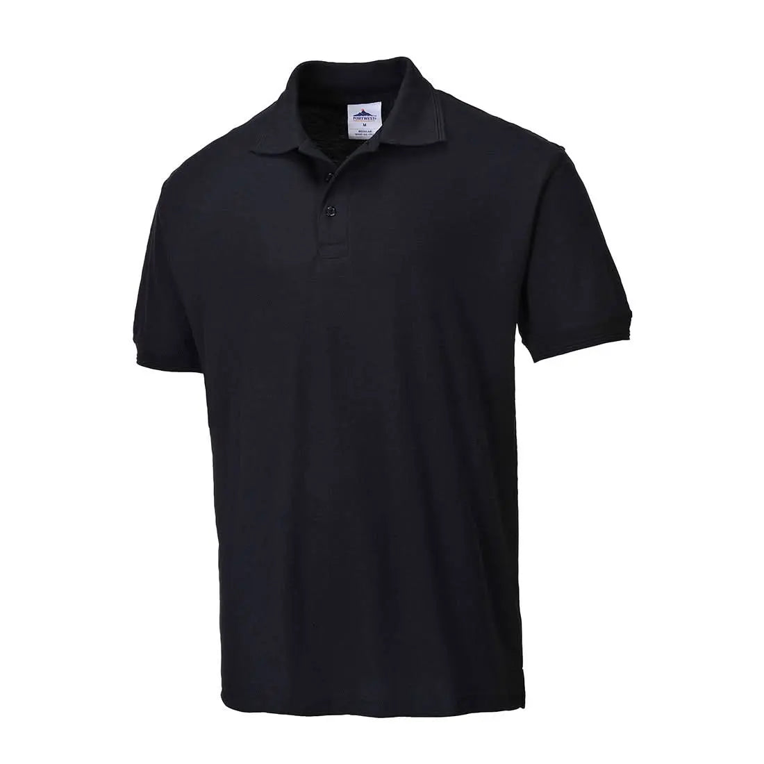 Portwest Naples Polo Shirt SS B210 - Black - Customisable Polos