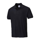 Portwest Naples Polo Shirt SS B210 - Black - Customisable Polos