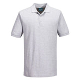 Portwest Naples Polo Shirt SS B210 - Heather Grey - Customisable Polos