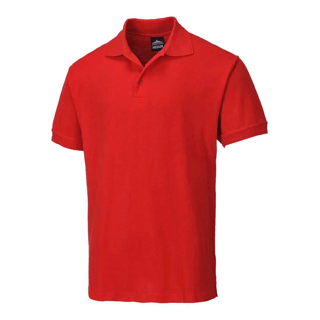 Portwest Naples Polo Shirt SS B210 - Red L - Customisable Polos