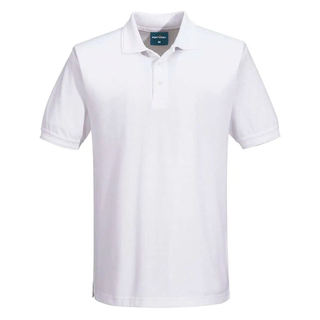 Portwest Naples Polo Shirt SS B210 - White - Customisable Polos