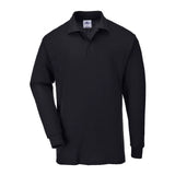 Portwest Genoa Polo Shirt LS B212 - Black - Customisable Polos