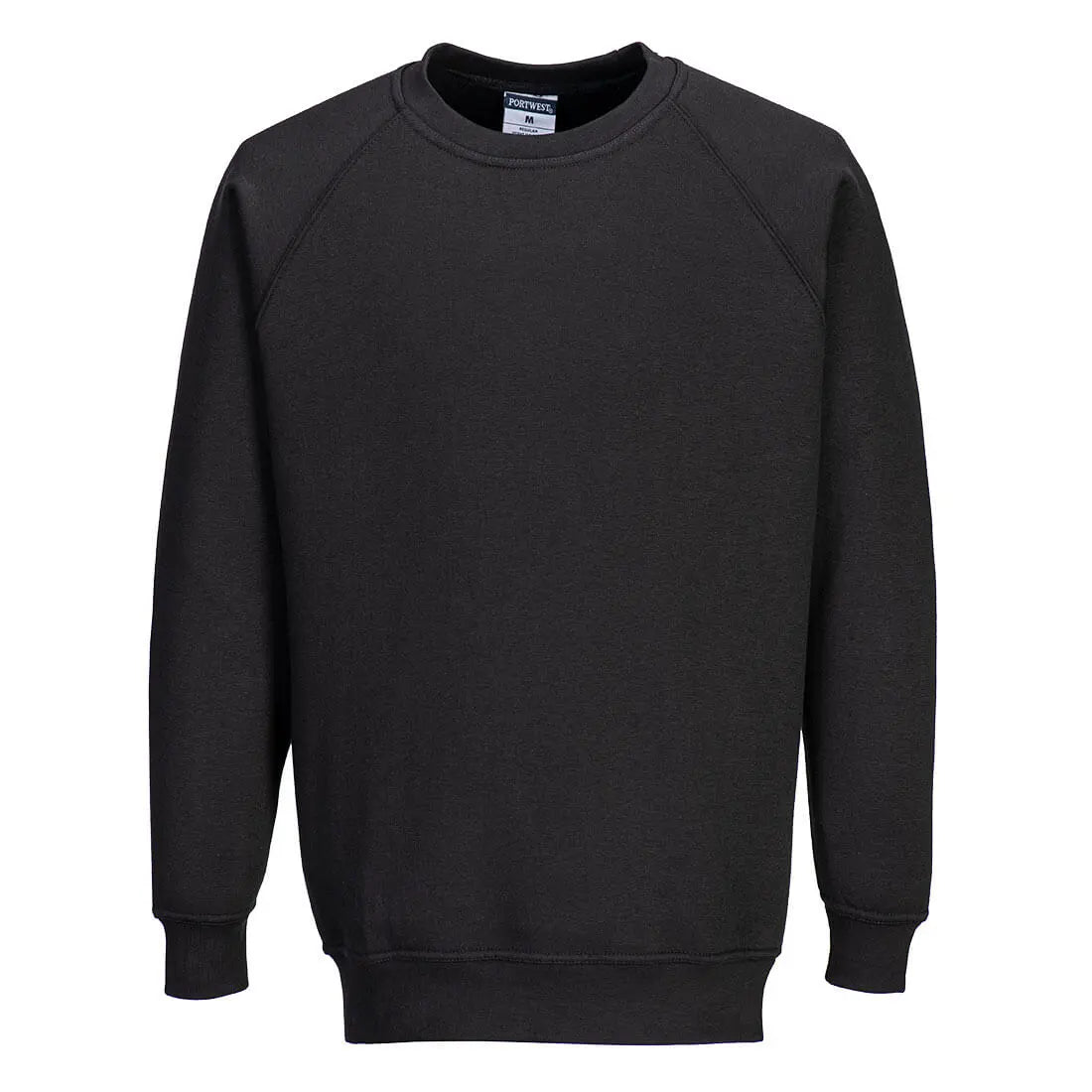 Portwest Roma Sweatshirt b300 - Black - Customisable Sweatshirts