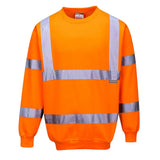 Portwest Hi-vis Sweatshirt B303 - Orange - Customisable Hi-Vis Sweatshirt