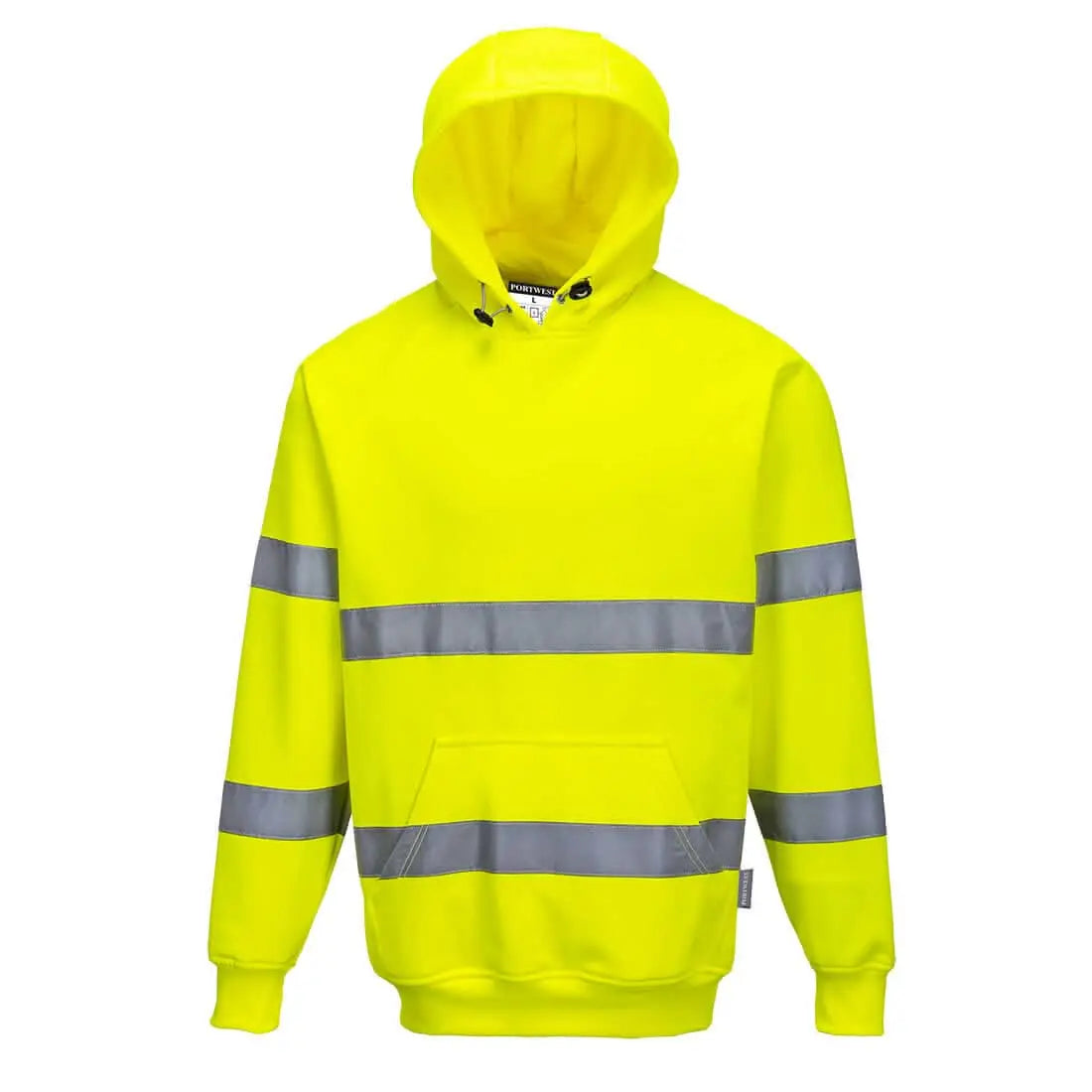Portwest Hi-vis Hoodie B304 - Yellow - Customisable Hoodies