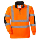Portwest Xenon Hi Vis Rugby Shirt B308 - Orange - Customisable Shirts