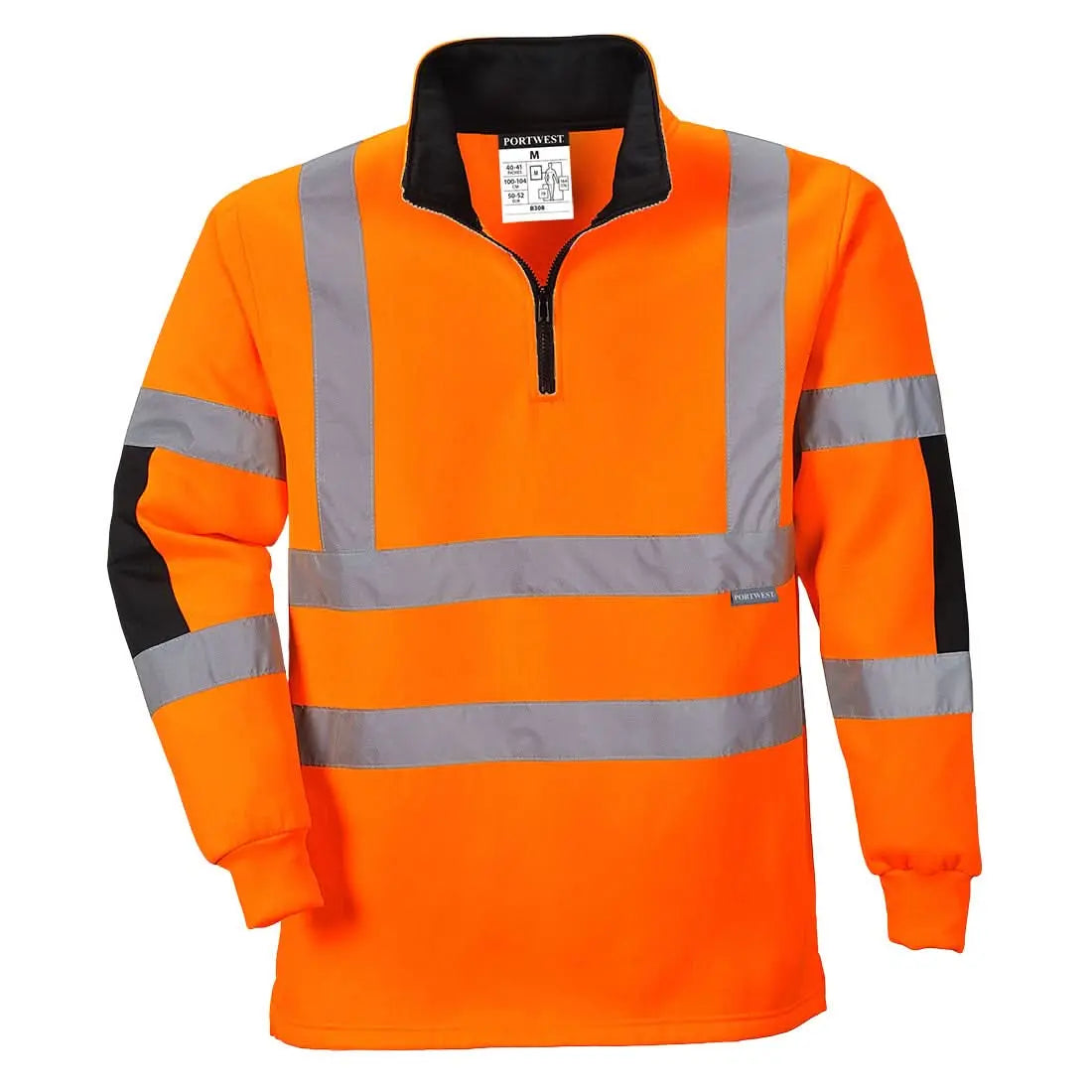Portwest Xenon Hi Vis Rugby Shirt B308 - Orange - Customisable Shirts