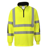 Portwest Xenon Hi Vis Rugby Shirt B308 - Yellow - Customisable Shirts