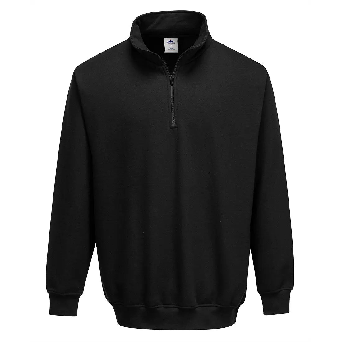Portwest Sorrento 1/4 Zip Neck Sweatshirt b309 - Black - Customisable Sweatshirts