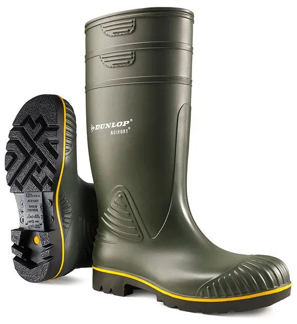 Dunlop Acifort Heavy Duty Wellingtons B440631 - Green - Customisable Wellingtons