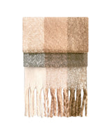 Fluffy check scarf