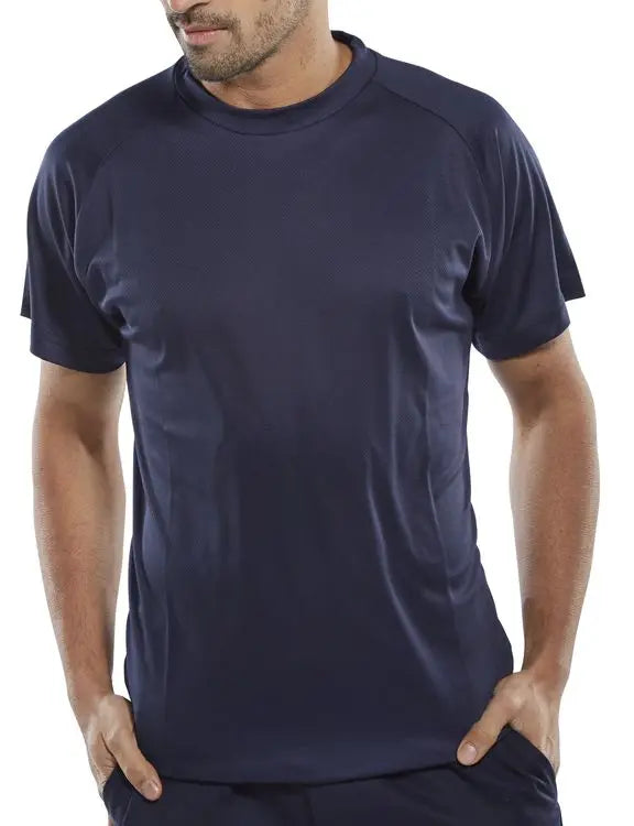 Beeswift Lightweight T Shirt Bcts - Navy Blue - Customisable Tee Shirts
