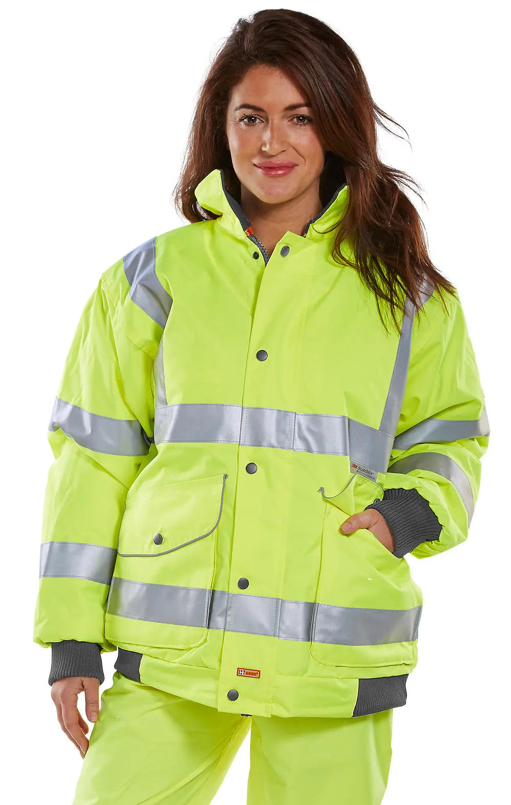 Beeswift Super Bomber Hi Vis Waterproof Jacket Bd75 - - Customisable Bomber Jackets
