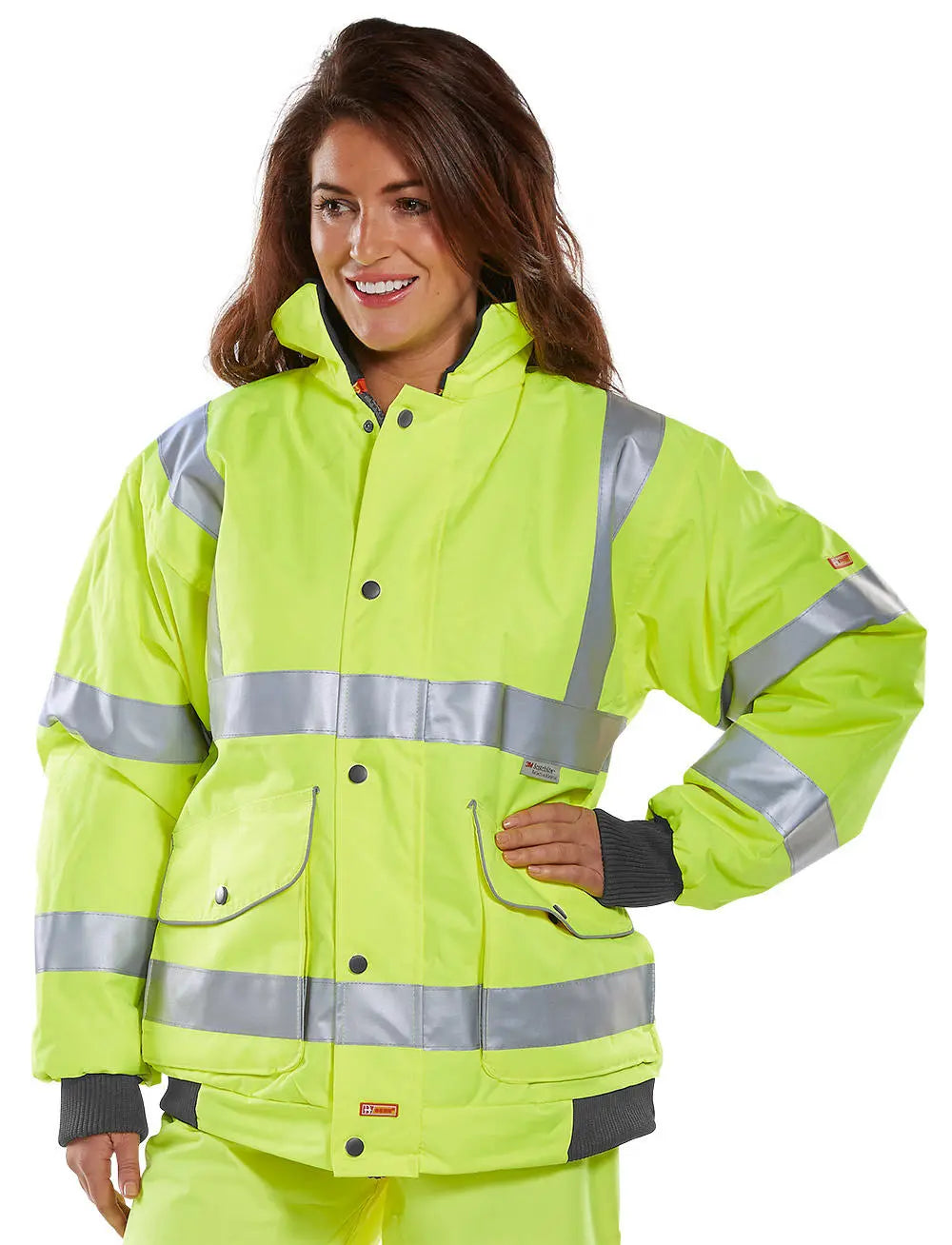 Beeswift Super Bomber Hi Vis Waterproof Jacket Bd75 - - Customisable Bomber Jackets