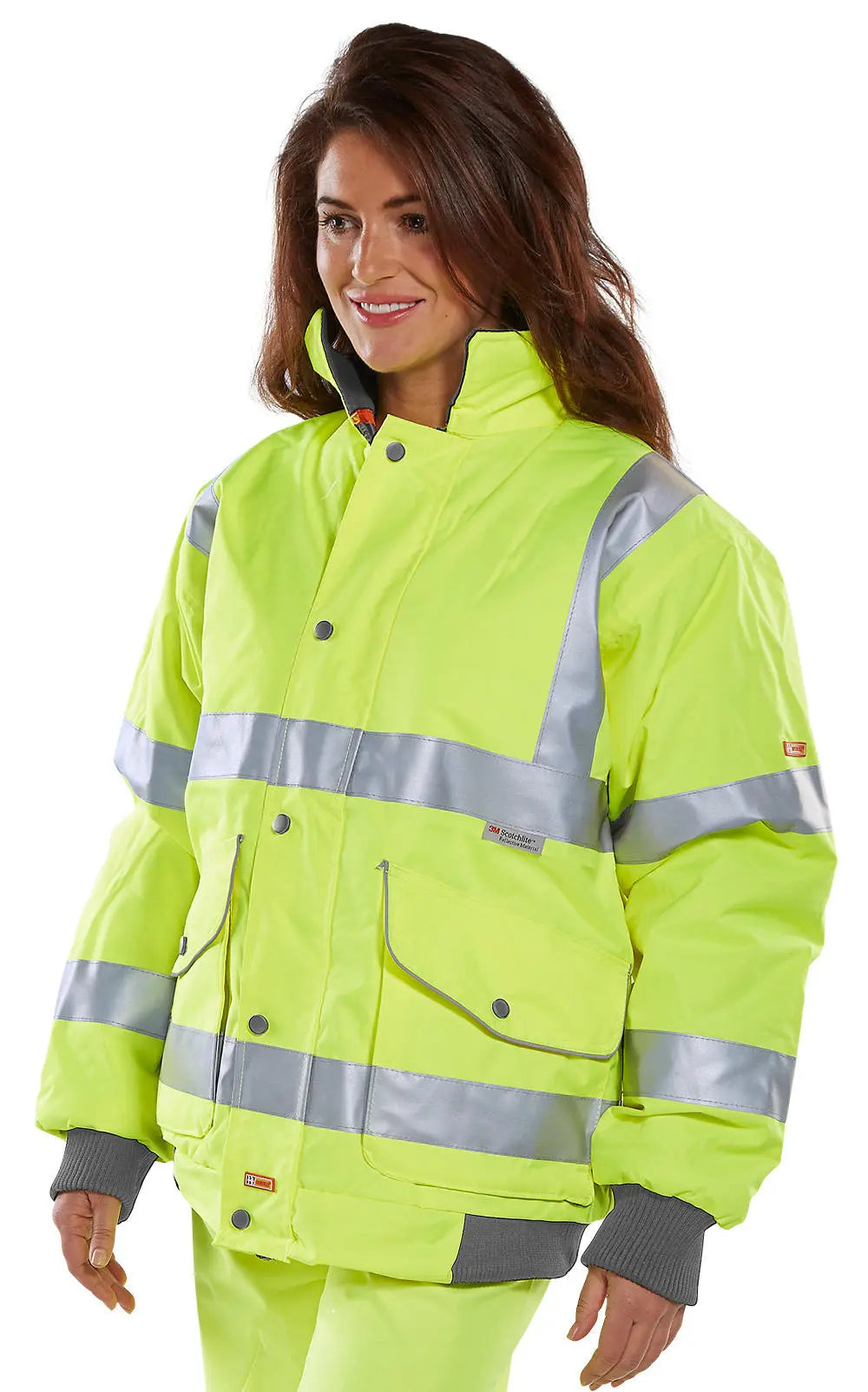 Beeswift Super Bomber Hi Vis Waterproof Jacket Bd75 - - Customisable Bomber Jackets