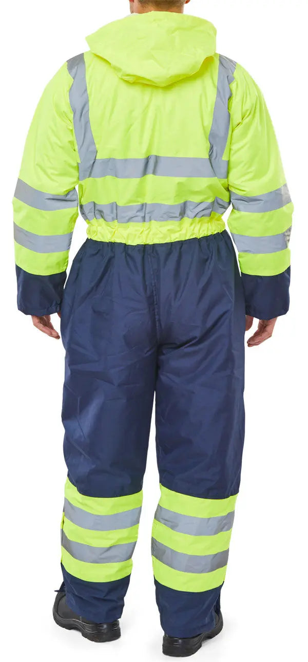 Beeswift Thermal Two Tone Hi Vis Waterproof Overall Bd900 - - Customisable Coveralls