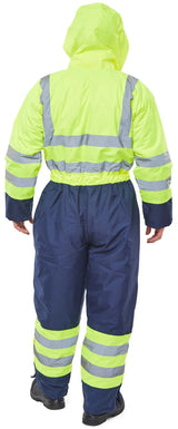 Beeswift Thermal Two Tone Hi Vis Waterproof Overall Bd900 - - Customisable Coveralls