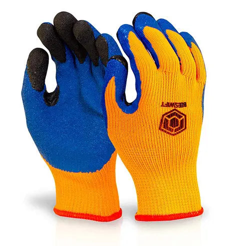 Beeswift Latex Thermo Star Fully Dipped Gloves Bf3 - Orange - Customisable Latex