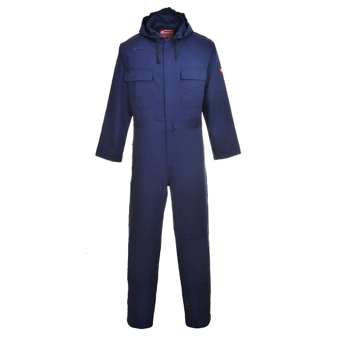Portwest Bizweld Fr Hooded Coverall BIZ6 - Navy - Customisable Coveralls