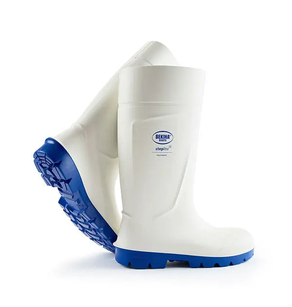 Bekina Steplite Easy Grip Safety Wellingtons S Bnpan3 P1053 - White - Customisable Wellingtons
