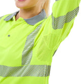 Beeswift Executive Hi Vis Long Sleeve Polo Shirt Bpkexeclssy - - Customisable Polo Shirts