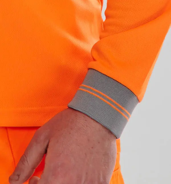 Beeswift Long Sleeve Hi Vis Polo Shirt Bpkslsen - - Customisable Polo Shirts