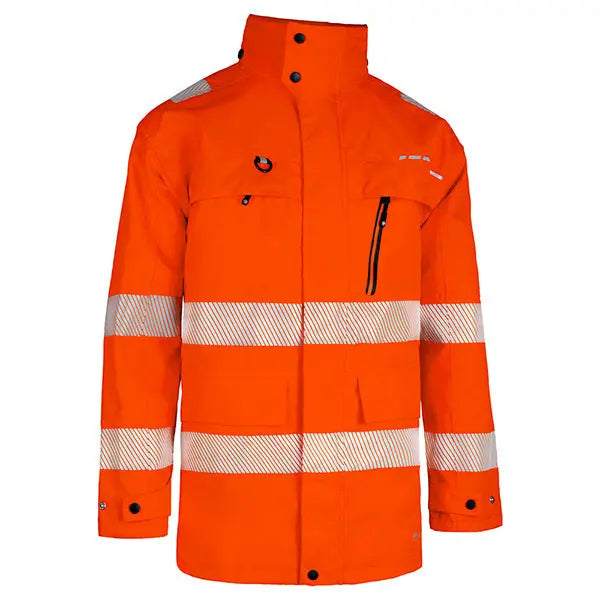 Deltic Beeswift Deltic Hi Vis Ripstop Breathable And Waterproof Rail Jacket Bsd21 Or - Orange - Customisable Jacket