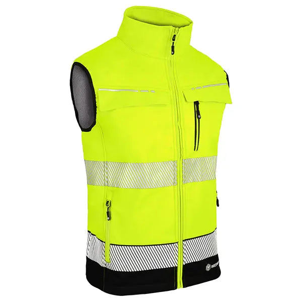 Deltic Beeswift Deltic Two Tone Hi Vis Softshell Rail Bodywarmer Bsdbwtt - Saturn Yellow Navy - Customisable Bodywarmers