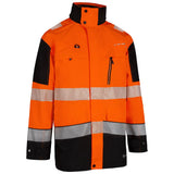 Deltic Beeswift Deltic Hi Vis Two Tone Ripstop Breathable And Waterproof Rail Jacket Bsdjtt - Orange Black - Customisable Jacket