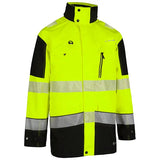 Deltic Beeswift Deltic Hi Vis Two Tone Ripstop Breathable And Waterproof Rail Jacket Bsdjtt - Saturn Yellow Navy - Customisable Jacket
