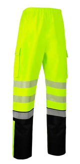 Deltic Beeswift Deltic Hi Vis Two Tone Ripstop Breathable And Waterproof Rail Over Trouser Bsdtrtt - Saturn Yellow Navy - Customisable Trousers
